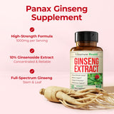 Vimerson Health Ginseng Supplement 1000mg capsules on a wooden surface