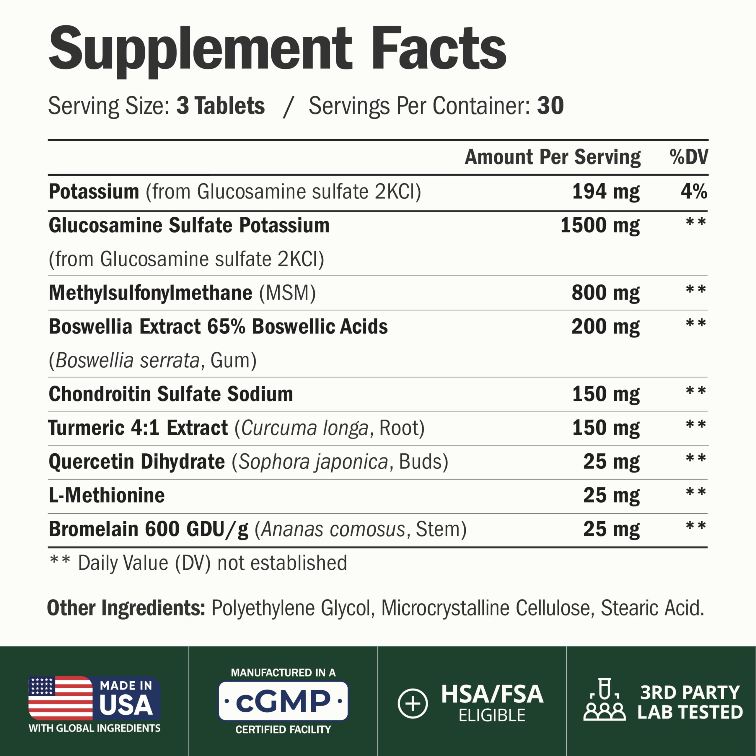 Vimerson Health Joint Support Supplement bottle side view
