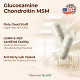 Vimerson Health Joint Support Supplement capsules on a wooden surface