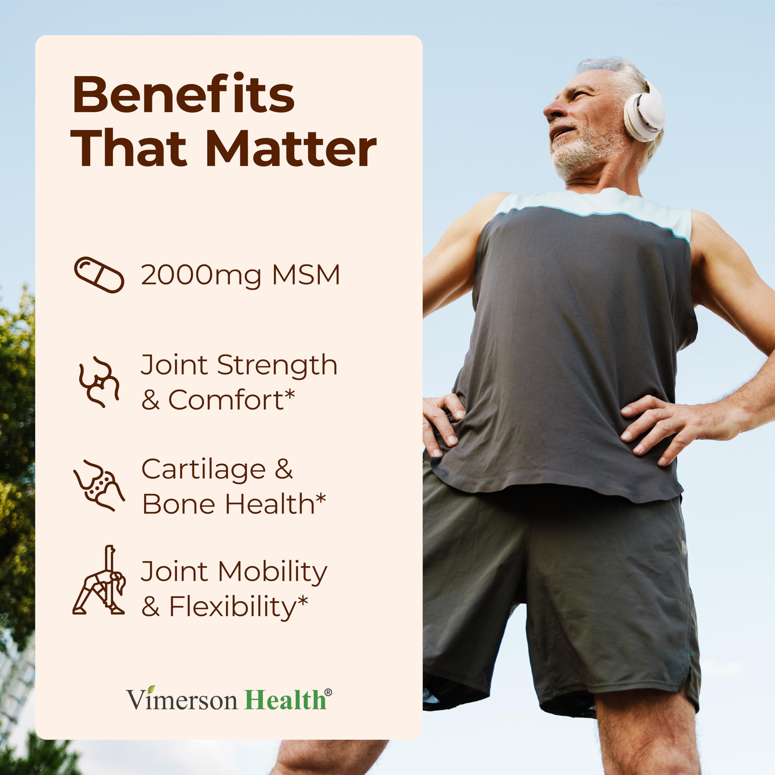 Vimerson Health Joint Support Supplement side view with dosage details