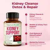 Vimerson Health Kidney Support Supplement with a glass of water