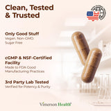 Vimerson Health Lion's Mane Mushroom Capsules on a wooden table
