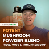 Vimerson Health Lion's Mane Mushroom Capsules opened bottle