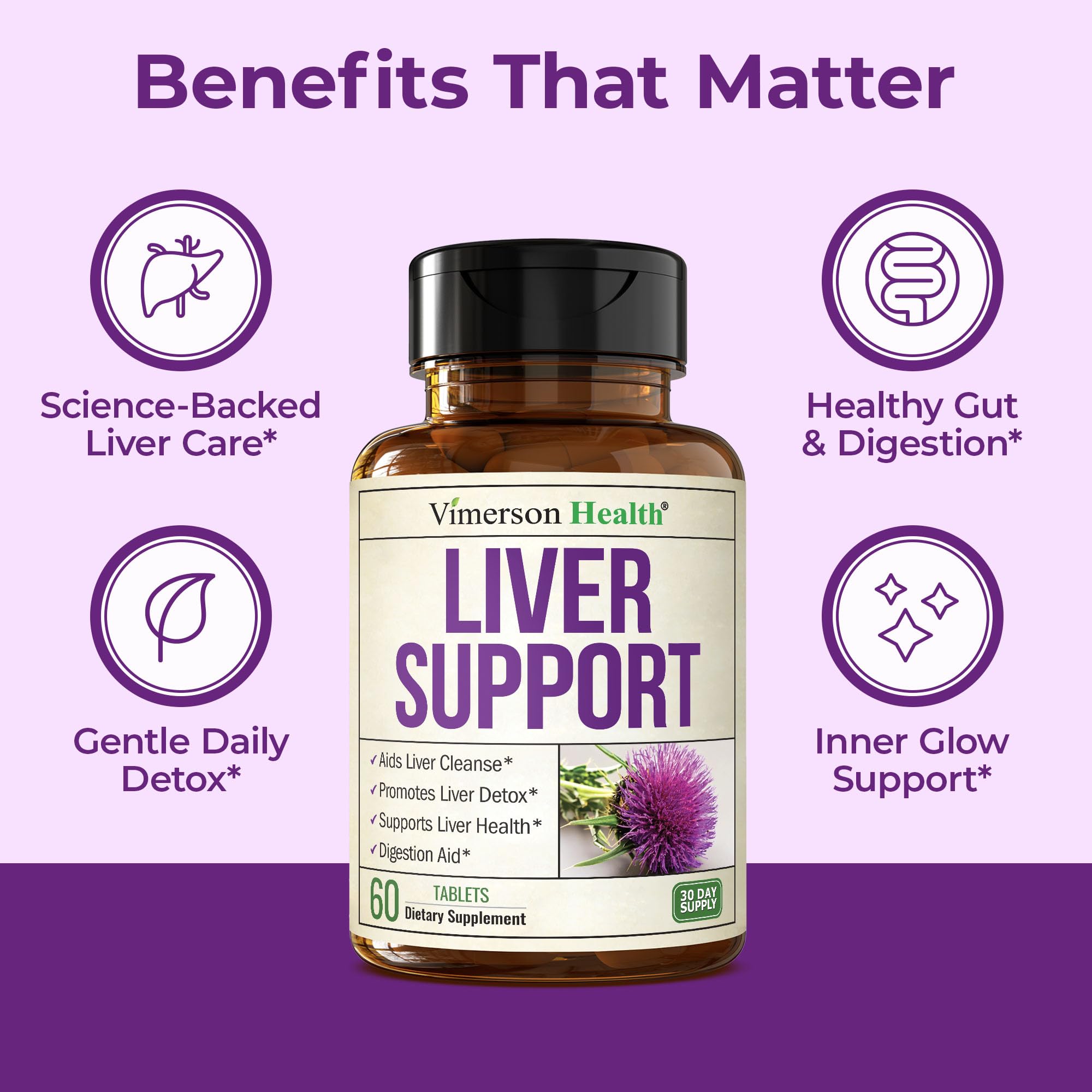Vimerson Health Liver Cleanse & Repair side view of packaging