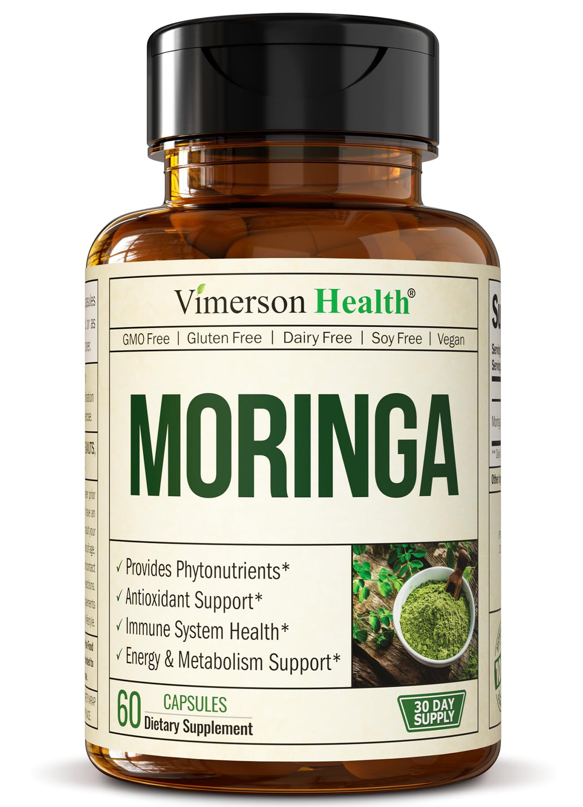 Vimerson Health Moringa Leaf Powder Capsules front view
