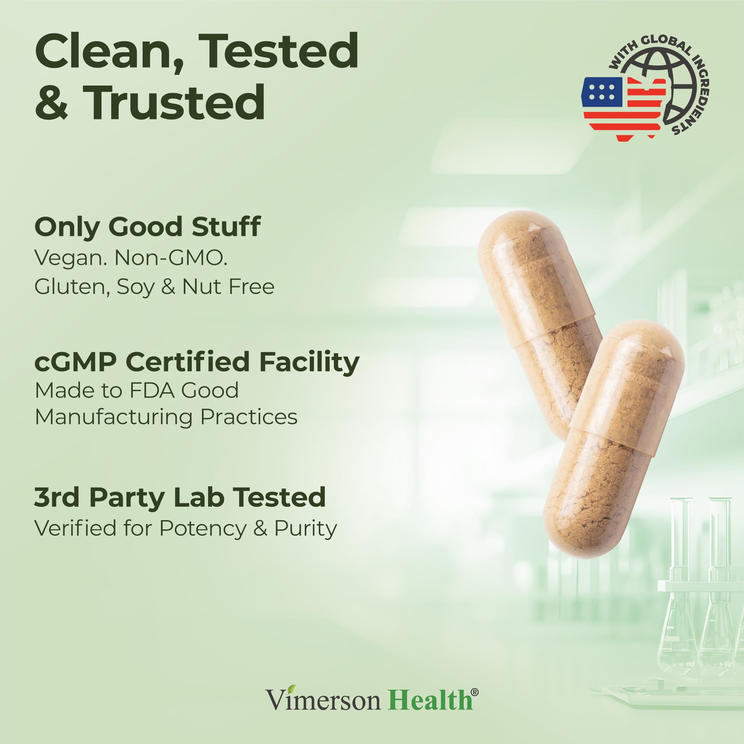 Vimerson Health Moringa Leaf Powder Capsules opened bottle