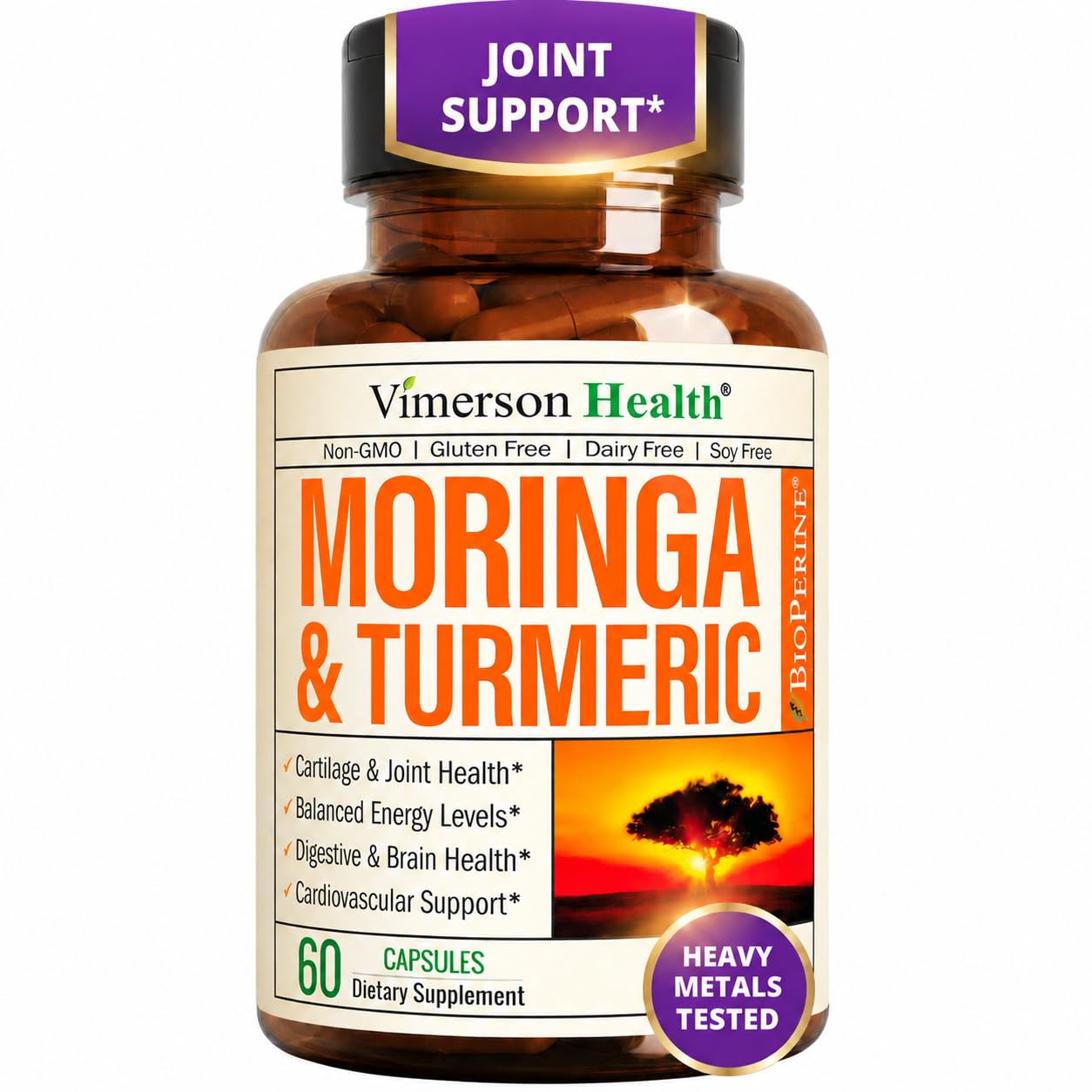 Vimerson Health Moringa Supplement 1000mg front view