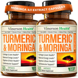 Vimerson Health Moringa Turmeric Supplement front view with bottle label
