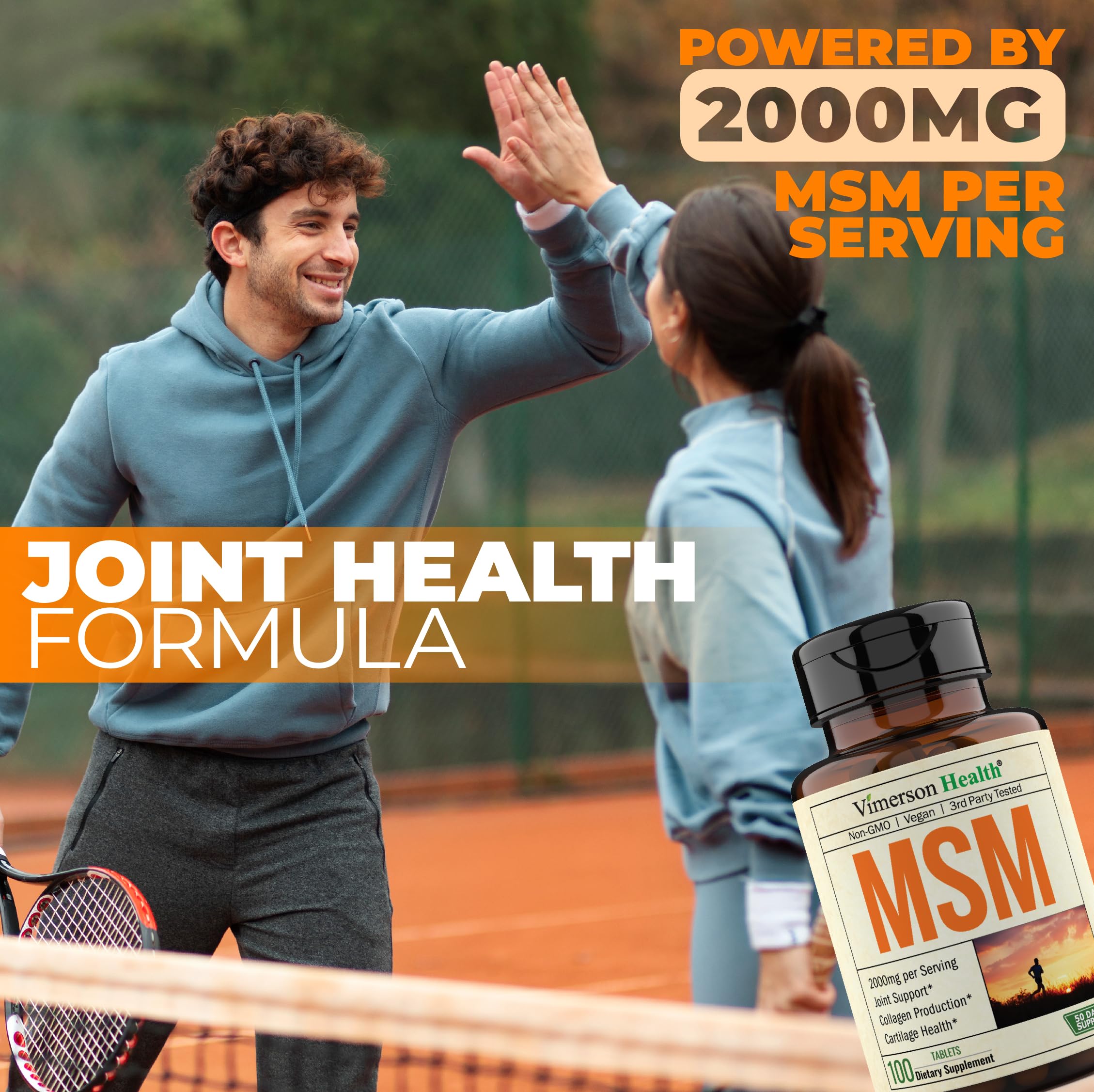 Vimerson Health MSM Joint Support Supplement 2000mg ingredients list