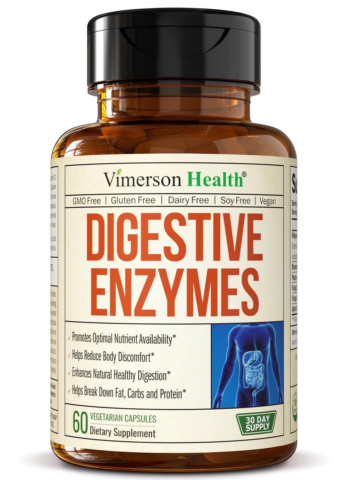 Vimerson Health Multi-Enzymes 60 Capsules front view