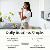 Vimerson Health Multi-Enzymes bottle with a glass of water
