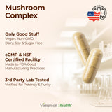 Vimerson Health Mushroom Complex Supplement label close-up