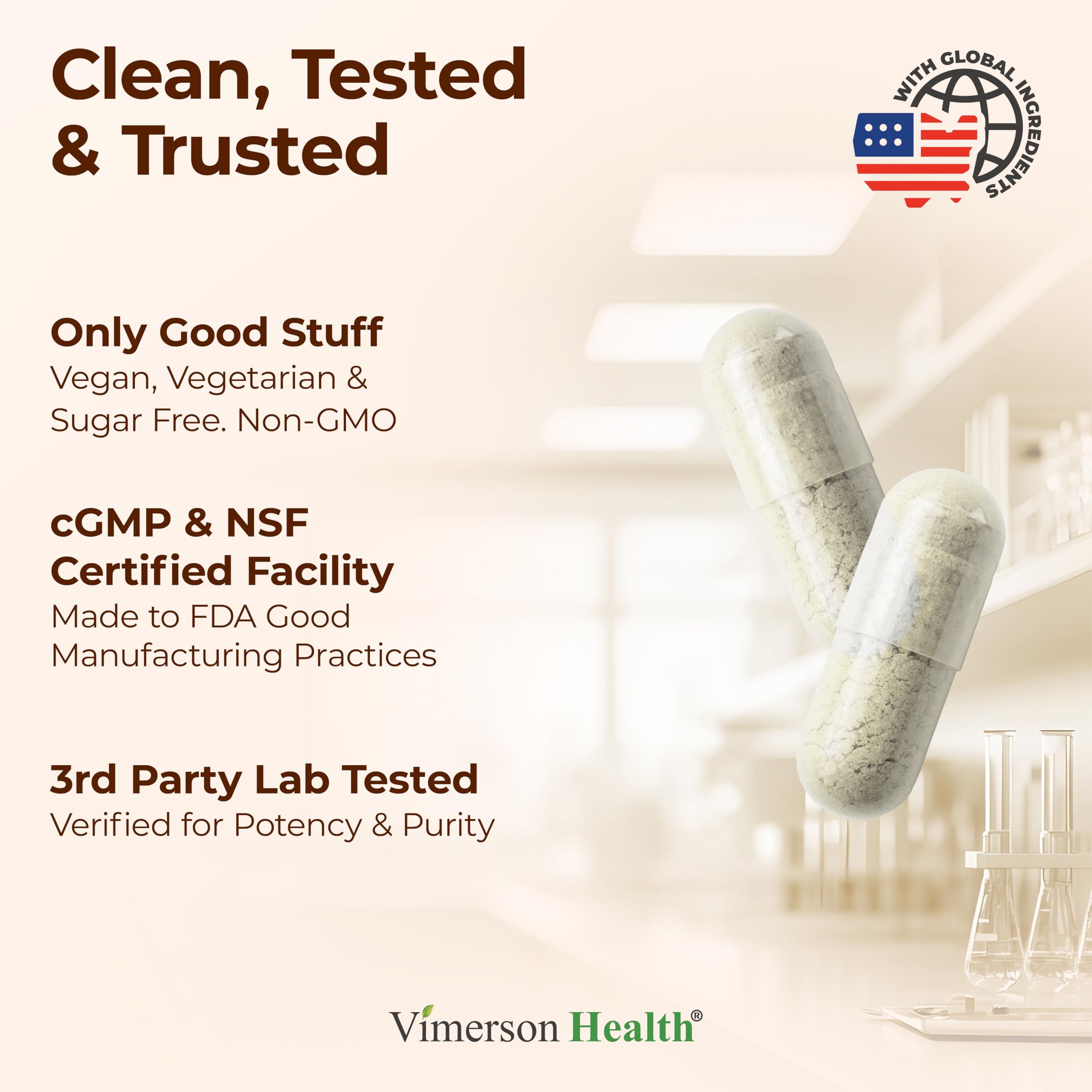 Vimerson Health Nattokinase 4000 FU Capsules on a wooden table