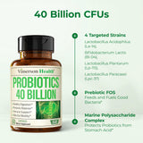 Vimerson Health Probiotic Supplement bottle on a wooden table