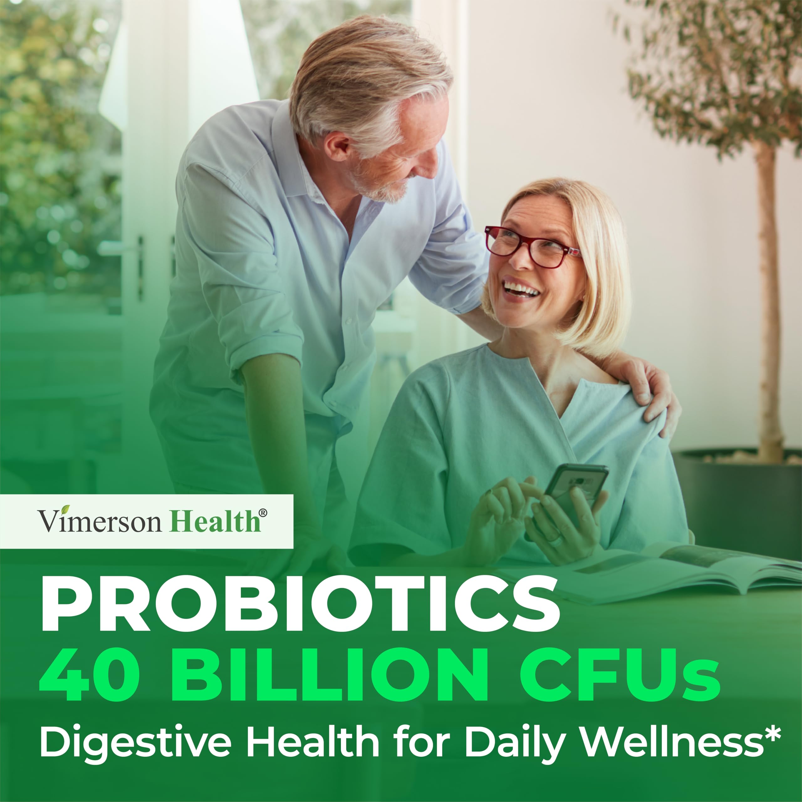 Vimerson Health Probiotic Supplement capsules in a clear dish