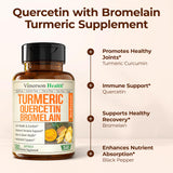 Vimerson Health Quercetin Supplement 500mg with Organic Turmeric