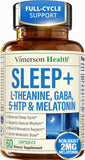 Vimerson Health Sleep Supplement 400mg L-Theanine 60 Capsules front view