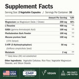 Vimerson Health Sleep Supplement 400mg L-Theanine side view with label
