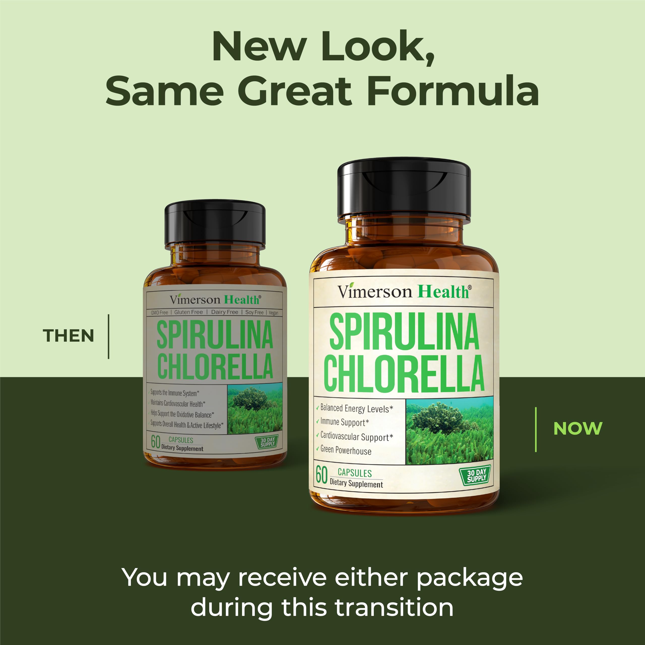 Vimerson Health Spirulina and Chlorella Capsules 800mg lifestyle scene