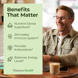 Vimerson Health Spirulina and Chlorella Capsules 800mg side view