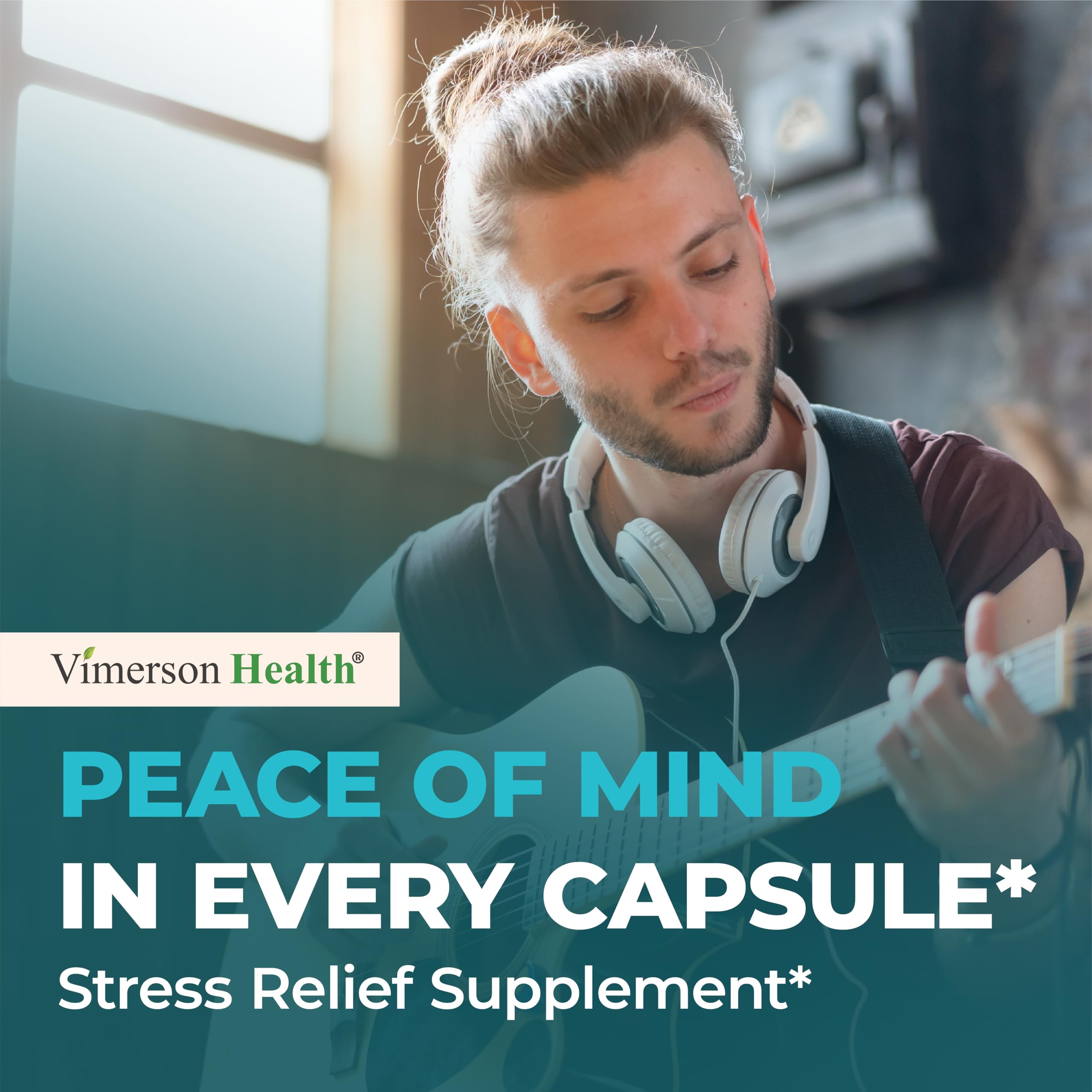 Vimerson Health St. John's Wort supplement with a glass of water