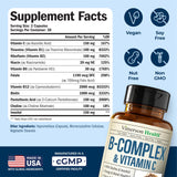 Vimerson Health Super B Complex Vitamins back view with ingredient list