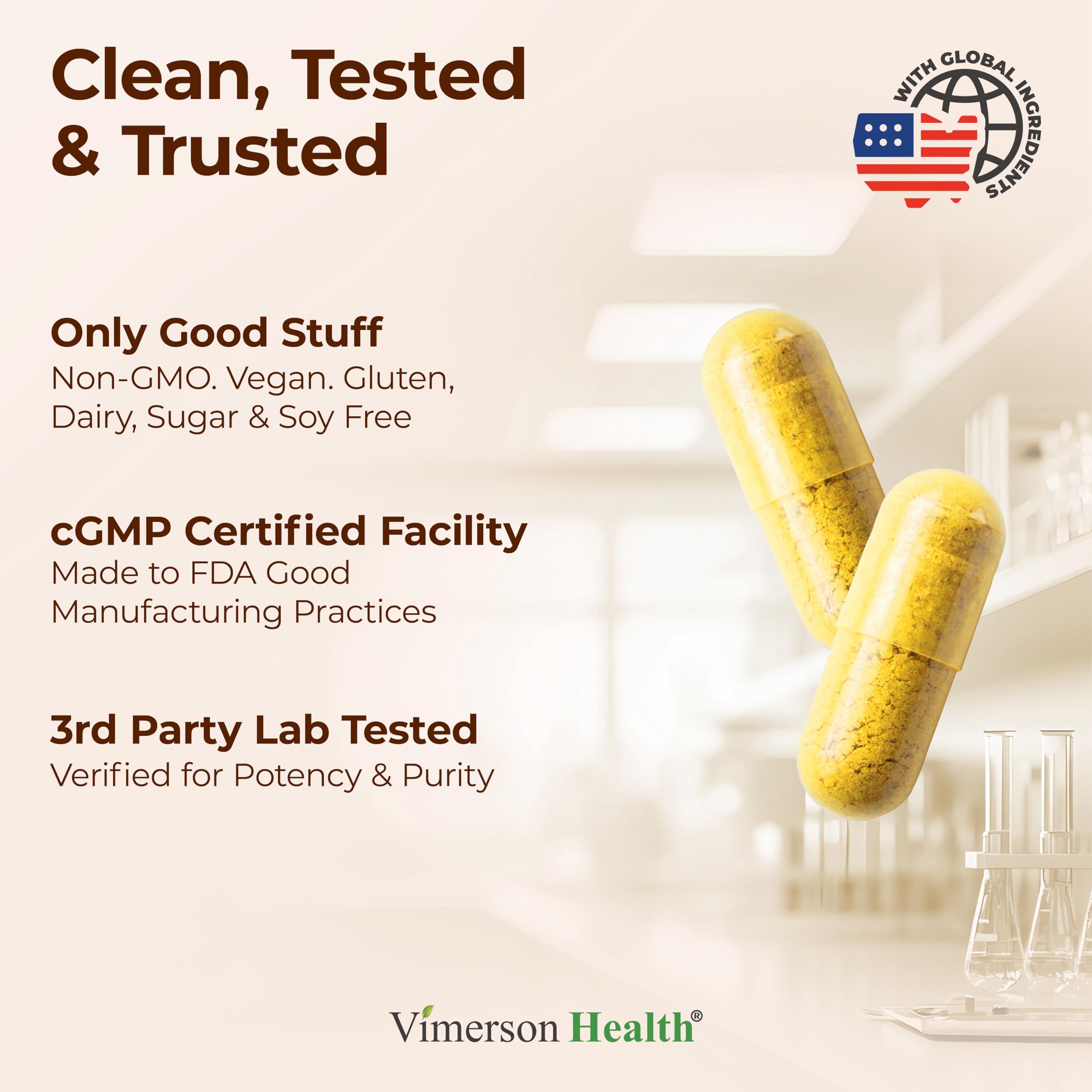 Vimerson Health Turmeric and Ginger Supplement ingredients list