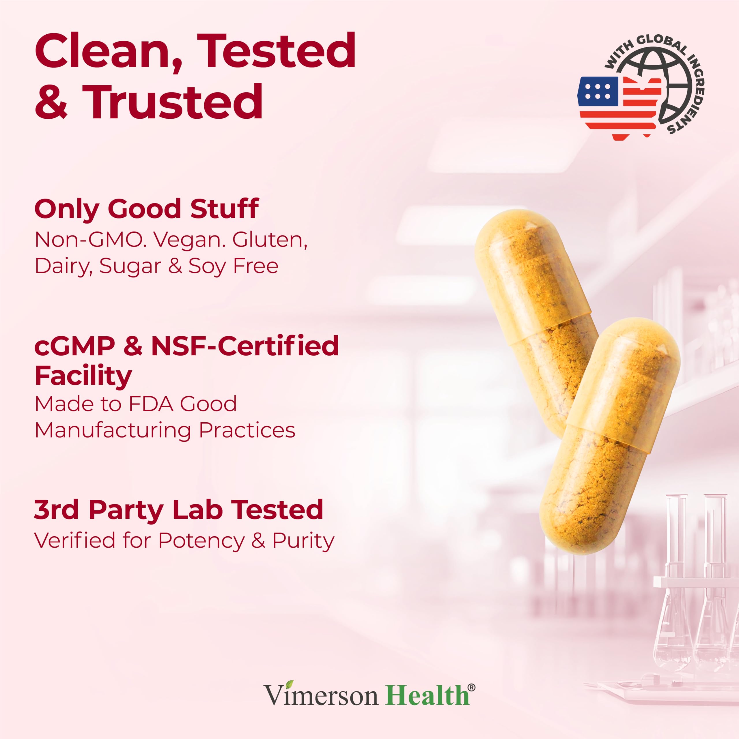 Vimerson Health Turmeric Apple Cider Vinegar Capsules on a wooden table
