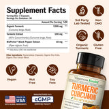 Vimerson Health Turmeric Curcumin Supplement 1200mg capsule close-up