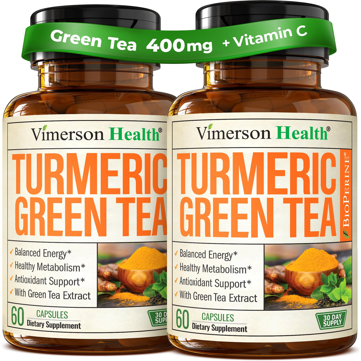 Vimerson Health Turmeric Curcumin Supplement 900mg front view