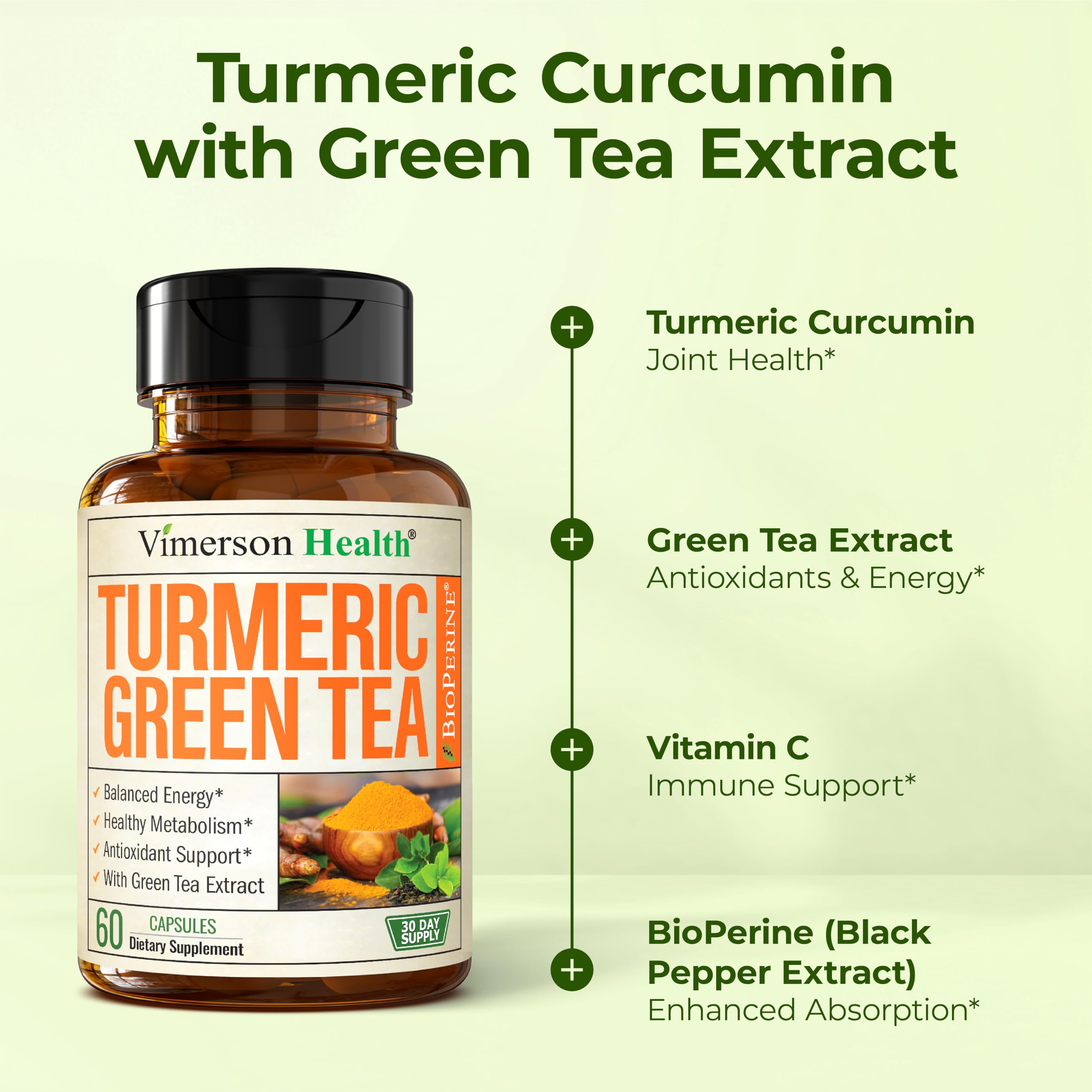 Vimerson Health Turmeric Curcumin Supplement 900mg ingredients list