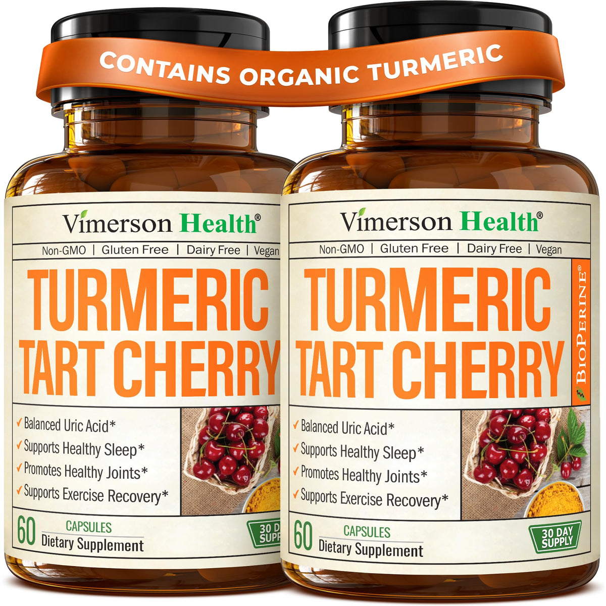 Vimerson Health Turmeric Joint Support Capsules 120 count front view