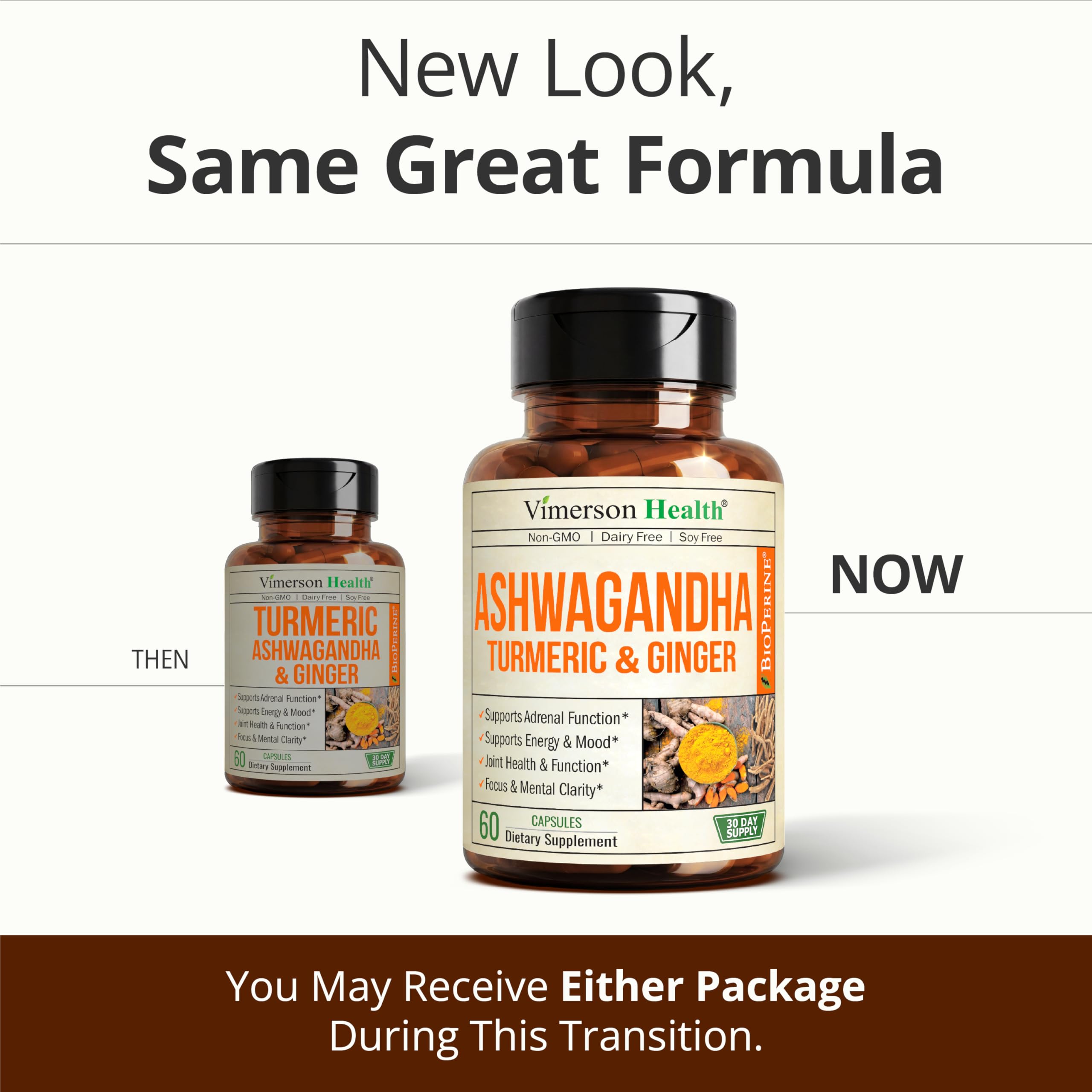 Vimerson Health Turmeric Supplement capsules on a table