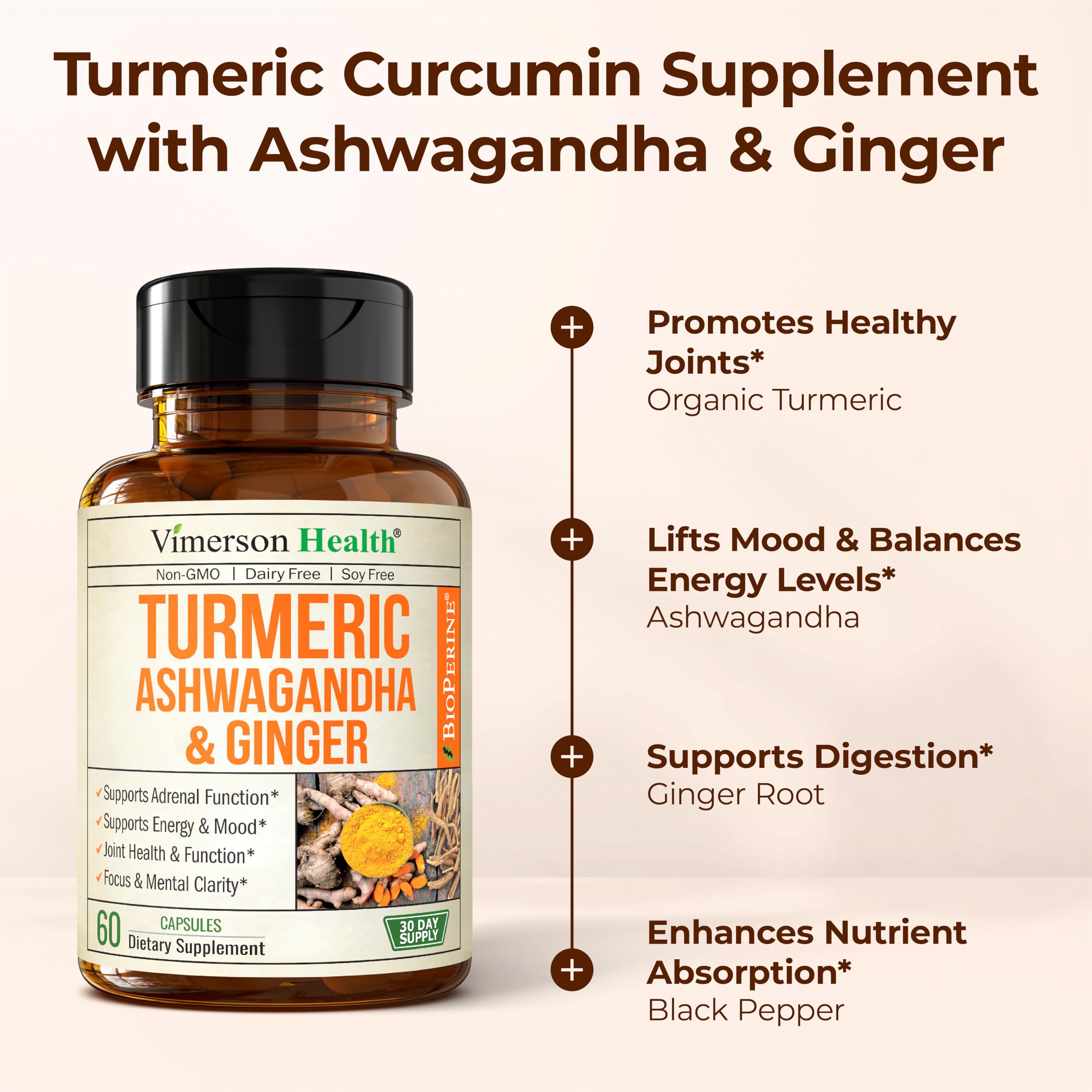 Vimerson Health Turmeric Supplement with Ashwagandha