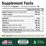 Vimerson Health Valerian Root Capsules side view showing ingredients