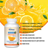 Viminz Liposomal Vitamin C 1500mg bottle with measuring scoop