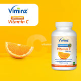 Viminz Liposomal Vitamin C 1500mg lifestyle scene with supplements