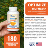 Viminz Liposomal Vitamin C 1500mg side view of bottle