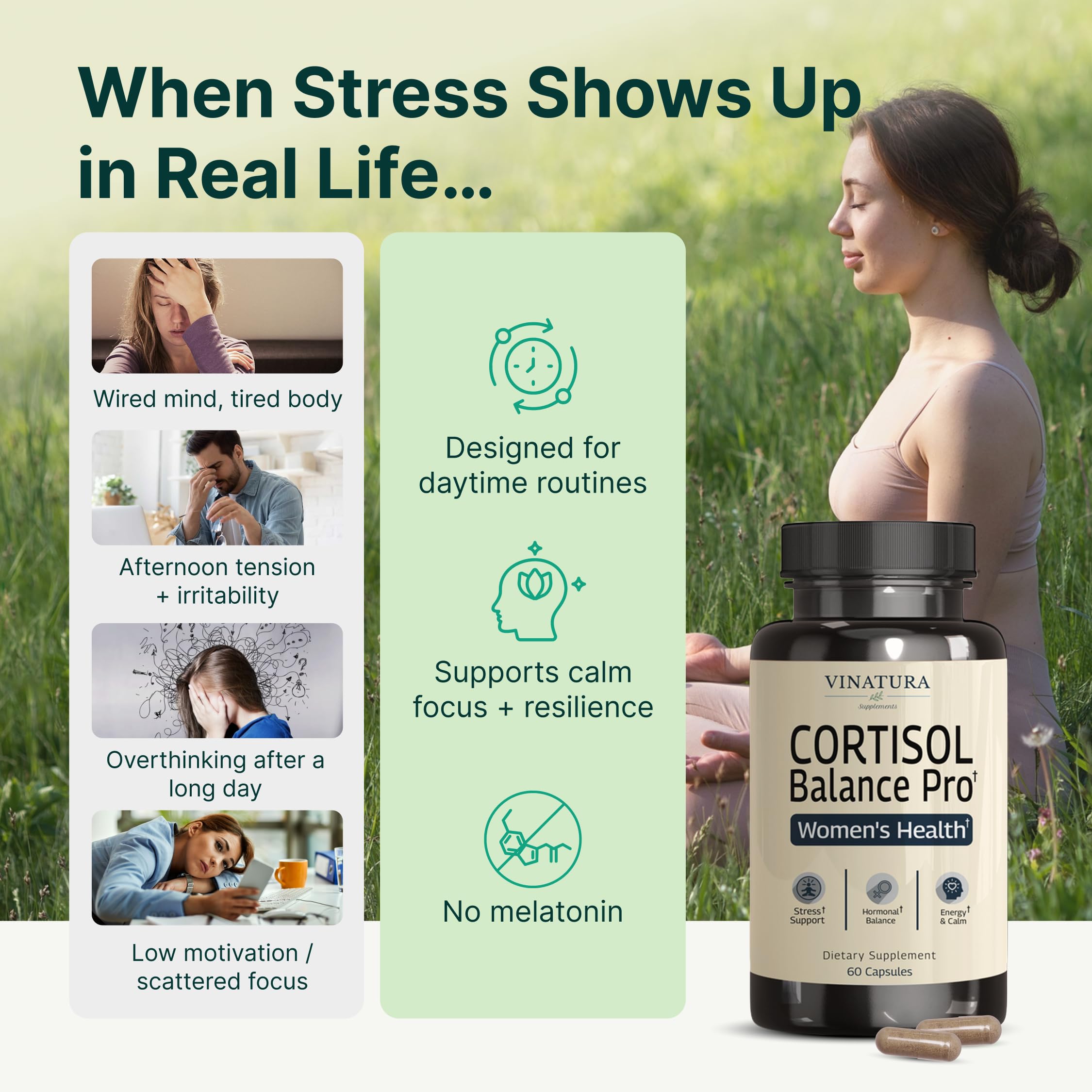 VINATURA Adrenal Support Capsules bottle with label