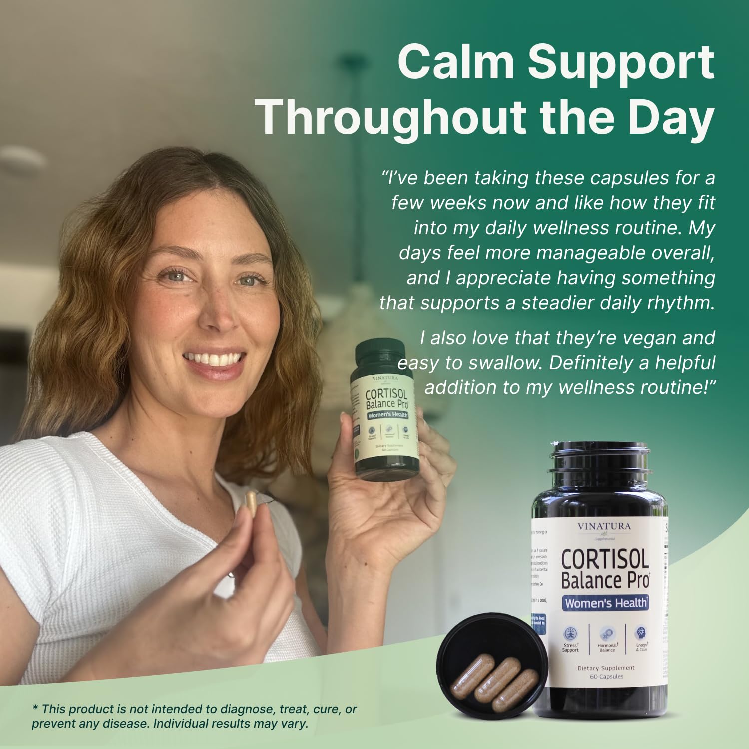 VINATURA Adrenal Support Capsules with measuring spoon
