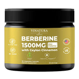 VINATURA Berberine 1500mg with Ceylon Cinnamon front view