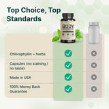 VINATURA Chlorophyll Capsules open bottle showing capsules