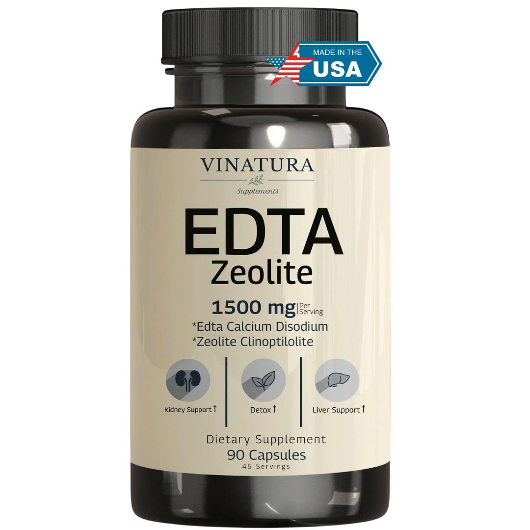 VINATURA EDTA & Zeolite Capsules 1500mg front view