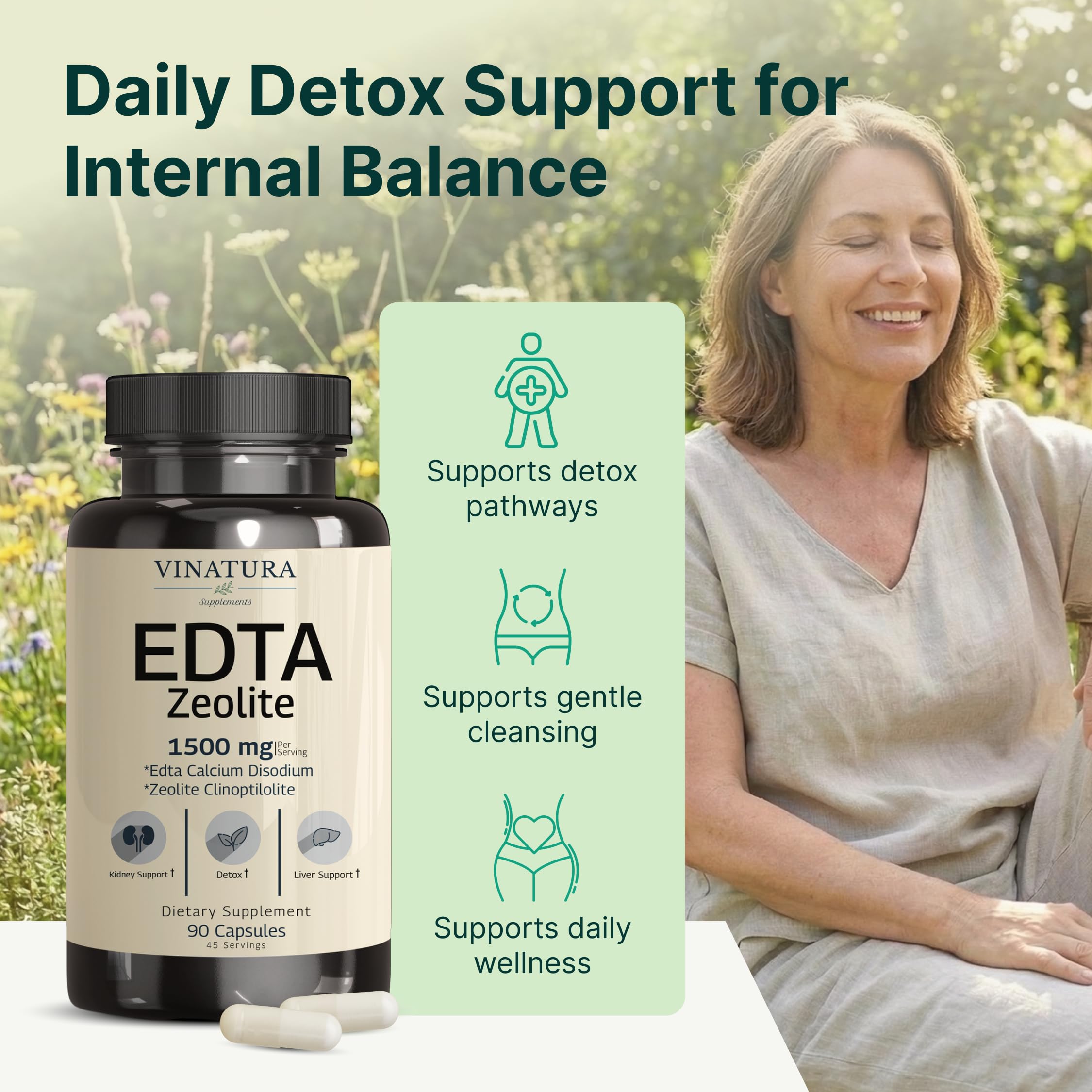 VINATURA EDTA & Zeolite Capsules nutritional information