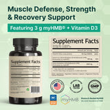 VINATURA HMB Supplements 3000mg packaging with nutrition facts
