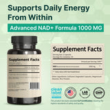 VINATURA NAD+ Supplement 1000mg 60 Capsules side view
