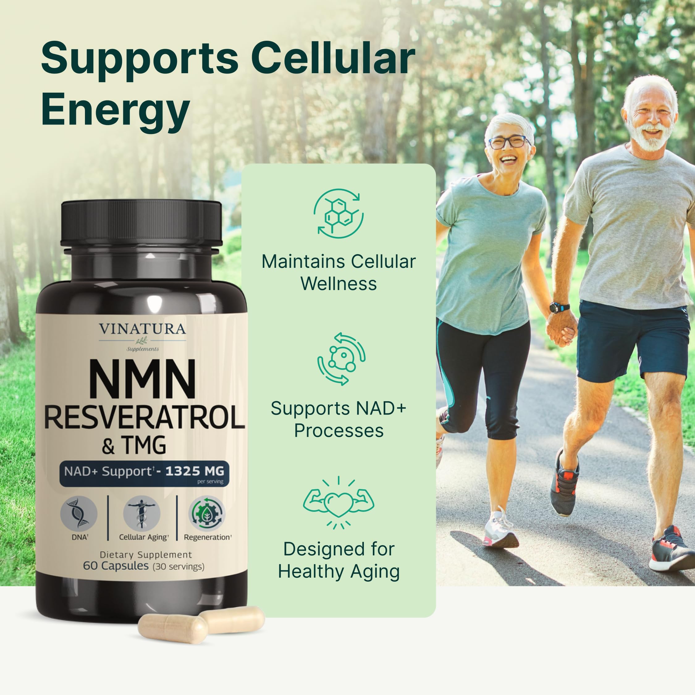 VINATURA NMN Resveratrol Supplement 1000mg ingredients list