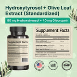 VINATURA Olive Leaf Extract Capsules 610mg side view