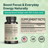VINATURA Shilajit Capsules showing label and dosage information