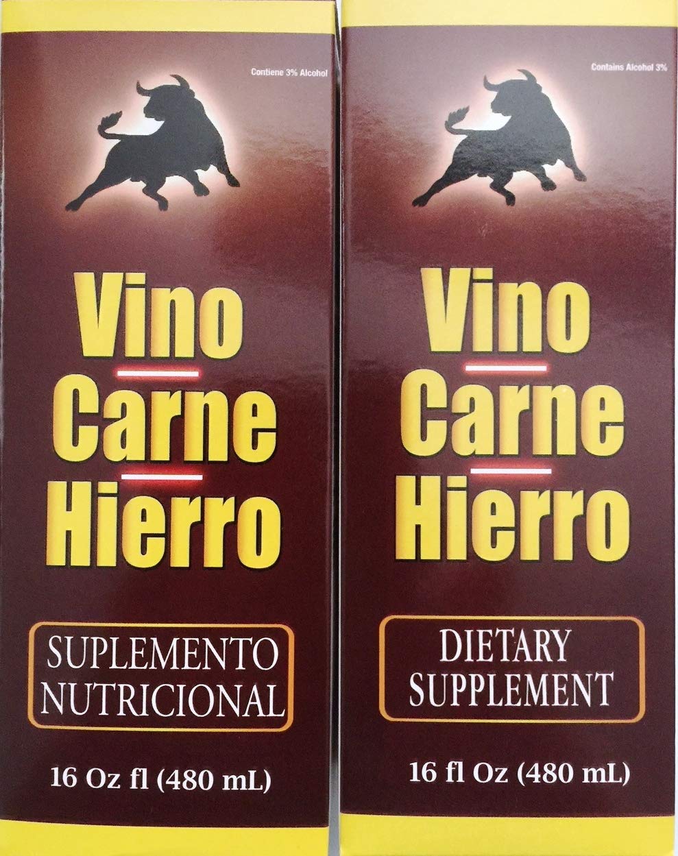 Vino Dietary Fibres Supplement front view of two bottles